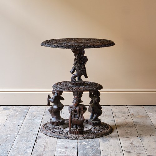 Late 19Th Century Burmese Two Tier Side Table