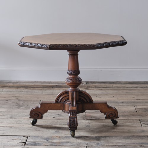 19Th Century Oak Side Table.