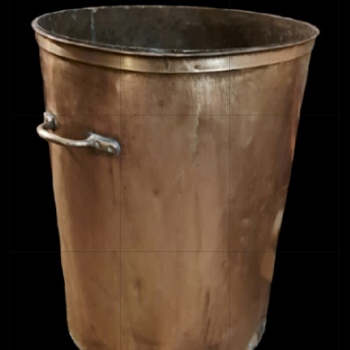 Super copper brass bound log bin