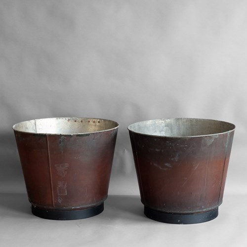 Pair Copper Buckets