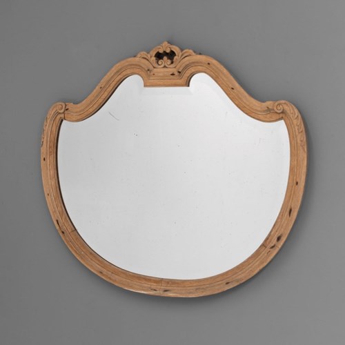 Oak Framed Shield Mirror