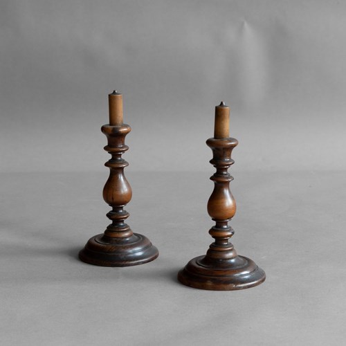 Fruitwood Candlesticks