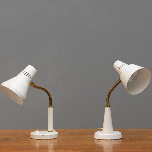 Near Pair Of Swedish Mid-Century Lamps