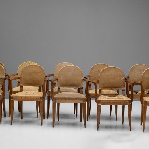 Set Of Ten Bridge Chairs, Sold In Pairs