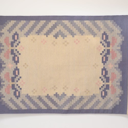 Large Vintage Swedish Kilim