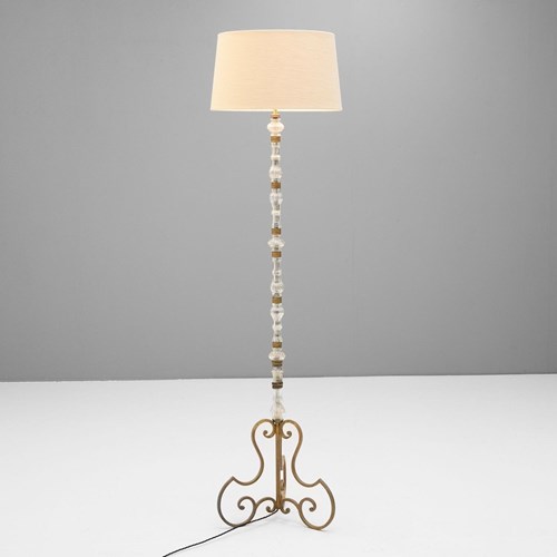 Glass Stem Floor Lamp