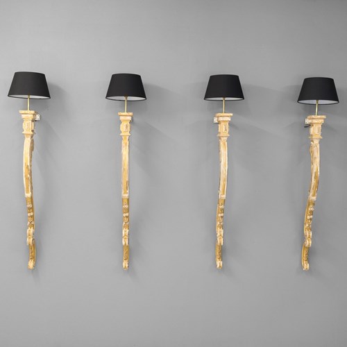 Set Of Four Large Wall Sconces