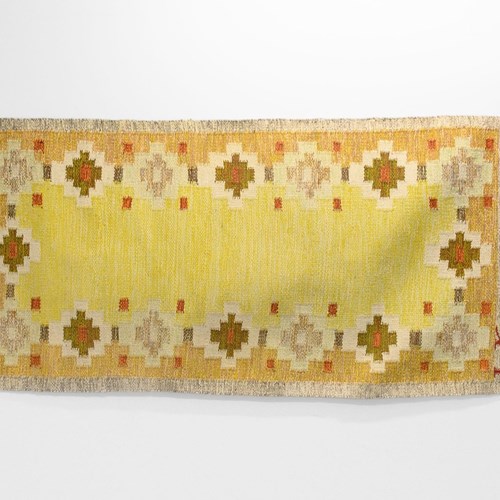 Swedish Rug Signed L.K