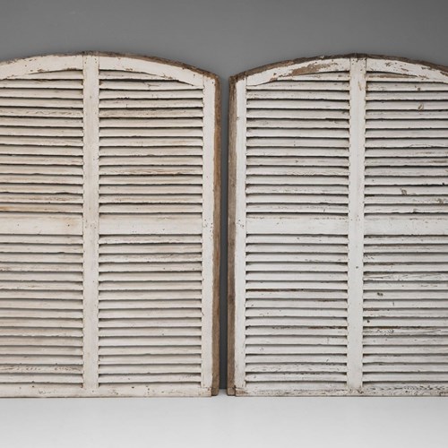 Pair Of Painted Shutters