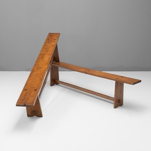 Pair Of 20Th Century Pine Benches