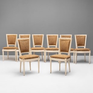 Set Of Eight French Dining Chairs