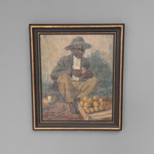 Man Peeling Fruit