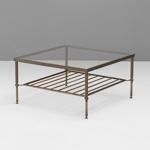 Mid-Century Brass Coffee Table