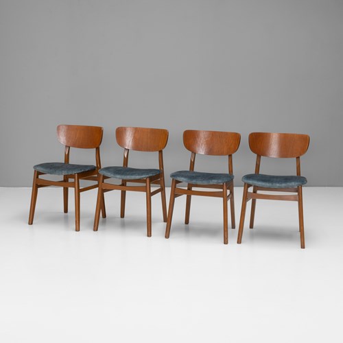 Set Of 4 Mid-Century Dining Chairs