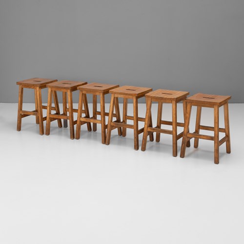 Set Of Six Lab Stools