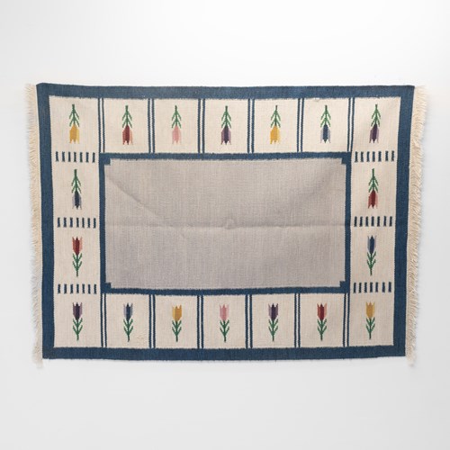 Mid-Century Floral Kilim