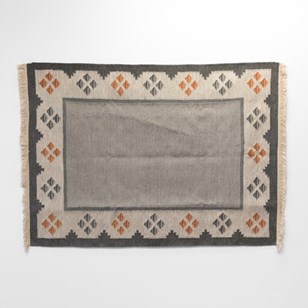 Mid-Century Swedish Kilim In Grey A...
