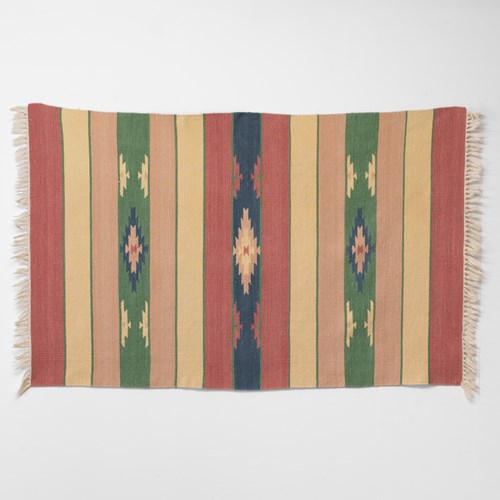 Mid-Century Multi-Coloured Swedish Kilim 