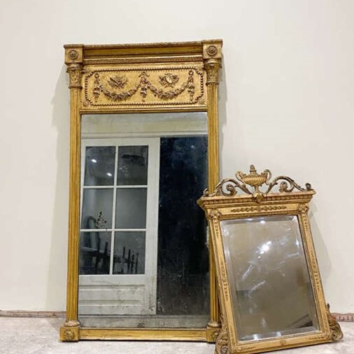 18th Century French Gilt Mirror | Small Gold Frame
