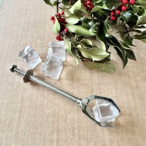 Good Quality Engine Turned Ice Grabber Tongs C1950