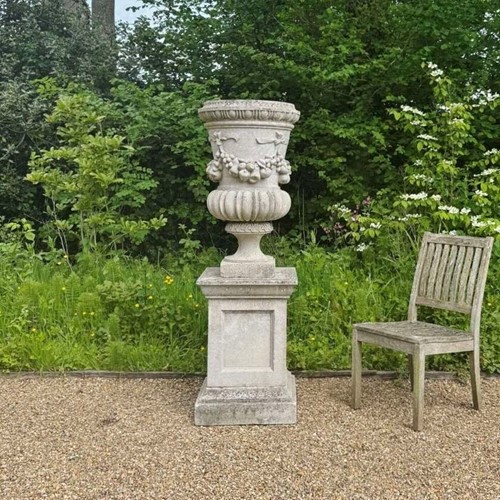 Large Decorative Urn on Pedestal