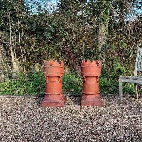 Pair of Crown Chimney Pots