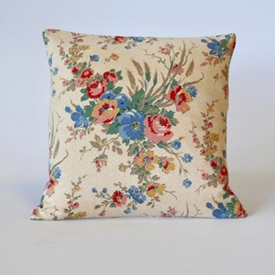  Vintage Chintz Satin Cushion 