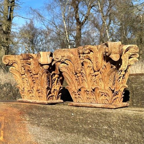 Hand Carved Corinthian Pilaster Capitals
