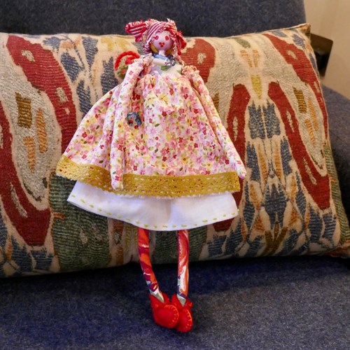 Hand Made Vintage Fabric Doll 2