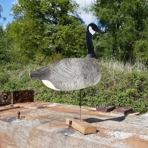 Goose Decoy On A Plinth 1940'S 