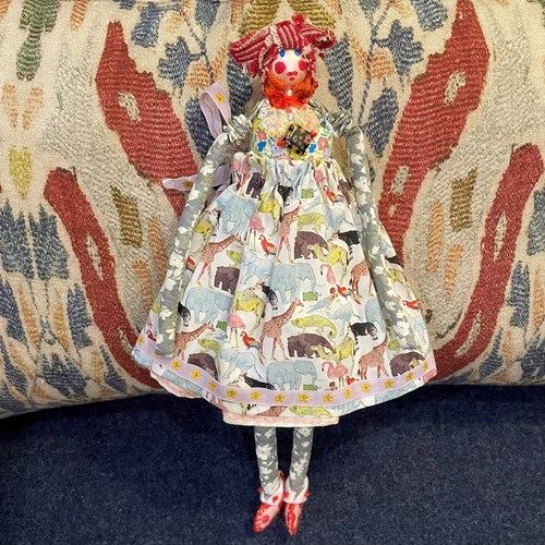 Hand Made Vintage Fabric Doll 