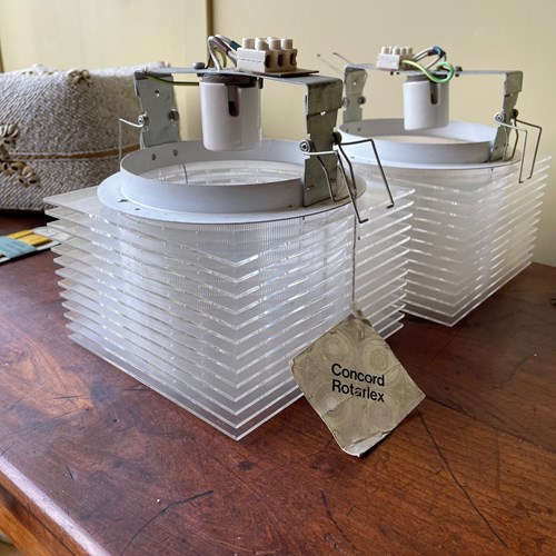Pair Of Vintage Concord Rotaflex Ceiling Lights