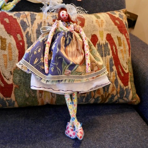 Hand Made Vintage Fabric Doll