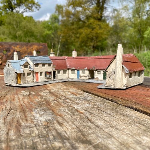 Mid Century Folk Art Village Square 
