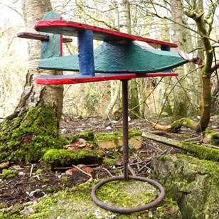 Folk Art Aeroplane Weather-Vane 