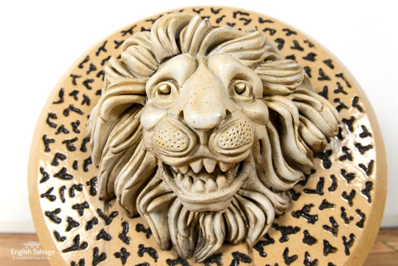 Victorian stoneware circular lion plaque-english-salvage-b1055-5-main-637696399312956940.jpg