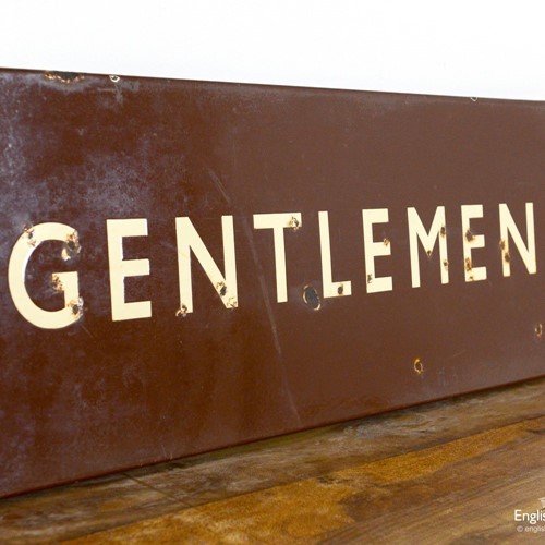 Mid Century Gentlemen station toilet sign
