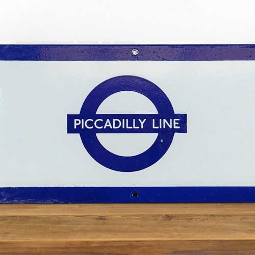 Original Piccadilly Line platform sign