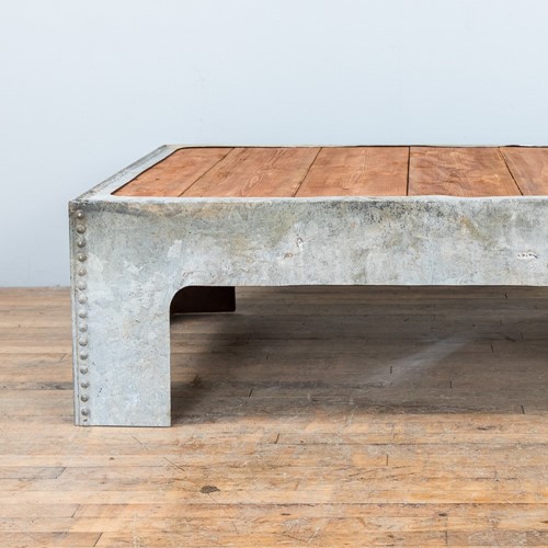 Reclaimed galvanised tank coffee table