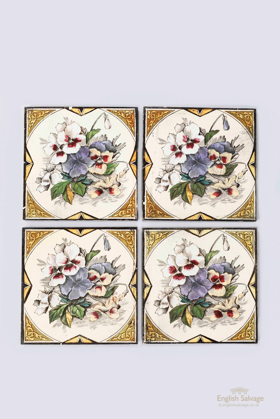Mom Floral Monogram Texture Tile Set