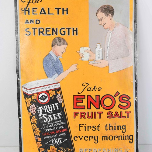 Lovely original Eno's pictorial enamel sign