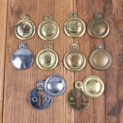 Vintage round keyhole covers escutcheons
