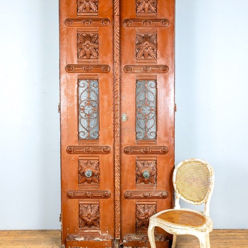 Large Ornate Antique Doors From Lisbon