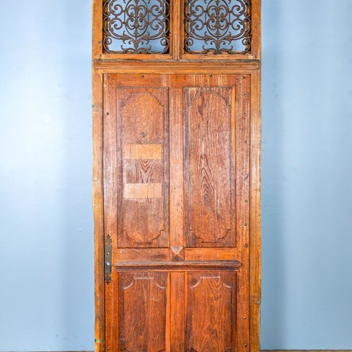 Antique French Oak Door In A Frame