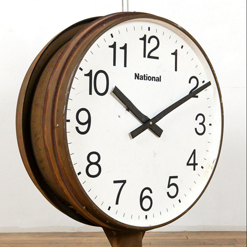 Large National double sided industrial clock