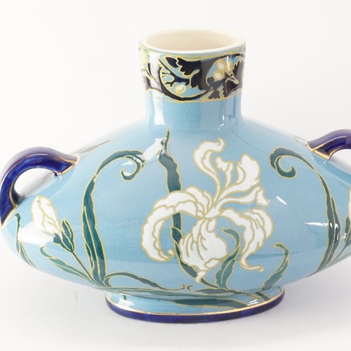 Art Nouveau Mantle Vase, Emile Diffolth For Boch Freres Kermamis C1900 