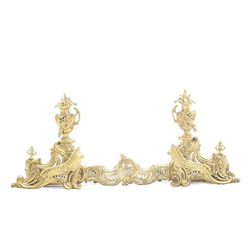 Pair Of Louis XV Style Bronze Chenets By Charles Casier
