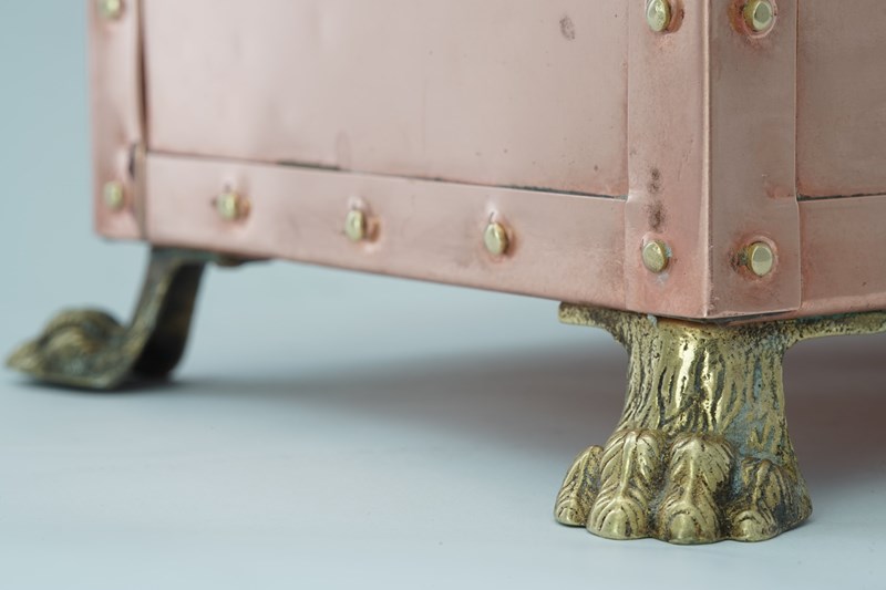 Antique Copper Planter On Brass Paw Feet -epilogue-one-antiques-copper7-main-638212430507208527.jpg