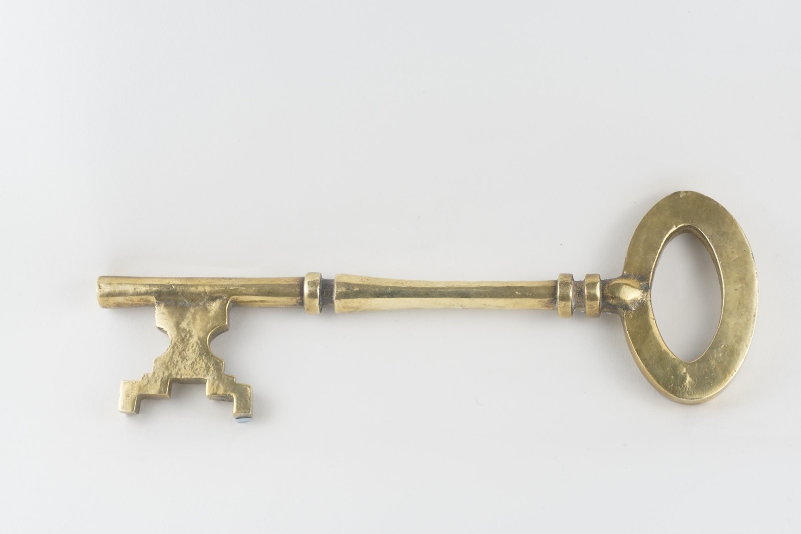 19th century oversized brass key - The Hoarde Vintage