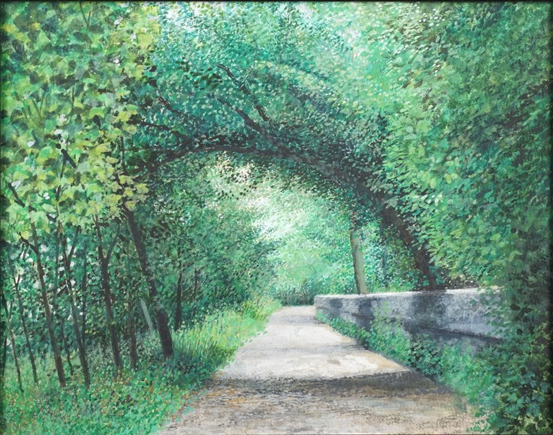 Enclosed Path At Sprotbrough, Acrylic On Board By Gordon Joy-epilogue-one-antiques-pic-1-2-main-638058531805252809.jpg